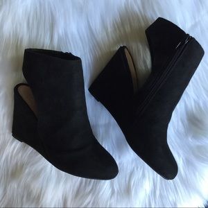 Wedge Bootie Vegan Suede